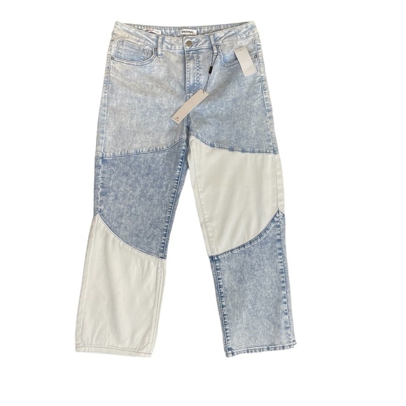 Vigoss Denim - Vigoss Frankie slim Straight Jeans NWT Color Block Patchwork 32